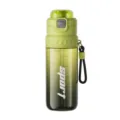 Farbverlauf Sport Trinkflasche mit Strohhalm und Klickverschluss 750ml Fitness Becher - 750ML / Grün