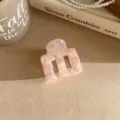 Pince à cheveux élégante en acétate marbré rose pour des coiffures très sophistiquées - Style Géométrique Ajouré / Rose