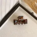 Pince à cheveux vintage en acétate écaille de tortue avec design géométrique minimaliste - Marbré Bleu Brun