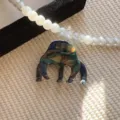 Pince à cheveux élégante en acétate motif écaille de tortue vintage avec finition sombre - Bleu Dégradé