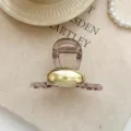 Eleganter bernsteinfarbener Haargreifer mit glattem, goldenem Metall-Oval-Finish - Braune Haarkralle / Braun