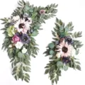 Ensemble de fleurs d'arche de mariage artificielles rose eucalyptus tournesol 2pcs - Nouveau modèle 2023 GM006