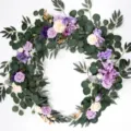 Guirlande Fleurs Artificielles Rose Violette Eucalyptus Couronne Table Mariage Deco - 1.8ZH009 violet