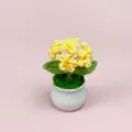 Handcrafted crochet yellow flower potted plant home decor cute desktop ornament gift - Finished Product - Forget-Me-Not Yellow Potted Plant