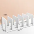 5-Fächer-Buchstütze aus Kunststoff in Cremeweiß, ideal für Büro und Schreibtischordnung. - 5-fächrige Buchstützen - Weiß