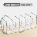 Transparenter Acryl 5-Schlitz Buchorganizer Schreibtisch Buchstütze für Büro und Zuhause. - 5-fächrige Buchstützen - Transparent
