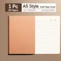 A5 Notizbuch aus Kraftpapier mit 60 Seiten, 8 mm Linienabstand und 21 Zeilen pro Seite. - A5 Größe 60 Seiten