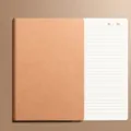 A4 Notizbuch mit Kraftpapier-Einband, 60 Blatt liniert, 8 mm Zeilenabstand, 28 Zeilen. - A4 Größe 60 Seiten