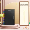 Schwarzes Kratzpapier Malbuch für Kinder DIY Malerei, 16K Größe mit Holzstift inklusive Set. - 16K 10 Blatt