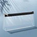 Transparentes Federmäppchen Schüler durchsichtiger Stiftebeutel Schreibwaren Etui - Kleine Größe / Schwarz