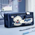 Grosse kapazitaet blaue federmaetchen schueler kawaii etui schreibwaren organizer. - Inspirierender Sternhund / Dunkelblau