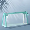 Astuccio trasparente per studenti, borsa organizer per cancelleria minimalista, verde macaron. - Taglia Grande / Verde Macaron