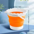 Oranger faltbarer Silikon Eimer Kunst Pinsel Waschbehälter Einzelpackung Variante - Faltbarer Silikoneimer / Orange