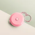 Mini cinta metrica retractil rosa de 2m con llavero, regla flexible portatil para medir cintura. - Actualizado con Llavero / Rosa
