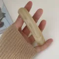 Elegant beige marble pattern hair barrette for stylish half-up and low ponytail styles - Creamy Apricot Marble Style (221154) / Creamy Apricot