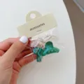 Lot de mini-pinces à cheveux mignonnes vertes et transparentes dans un paquet. - Demi-Rond (220654) / Lot de 4 / Vert Champagne