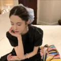 Oversized lichtblauwe mesh organza scrunchie voor elegante haarstyling accessoires - Grote Stijl / Blauw