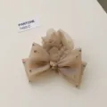 Eleganter champagnerfarbener Organza-Haargummi mit funkelnden Strasssteinen Deko - Khaki