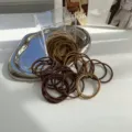 Premium twisted elastic hair ties in assorted earthy brown and khaki tones for women - Coffee Colors
