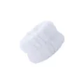 Soft white microfiber absorbent wrist wash band for absorbing water during face washing - One Pair / White