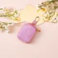 Custodia protettiva AirPods glitter rosa con portachiavi e cerniera dorati, design elegante. - Oro rosa