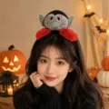 Cute plush vampire doll headband for Halloween party decoration on Asian female model - 3# Vampire