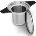 Passoire a the en acier inoxydable avec poignees en silicone et couvercle filtre a the - Acier Inoxydable