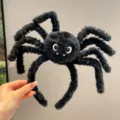 Süßer schwarzer Plüsch-Spinnen-Haarreif für Halloween-Haarschmuck. - Halloween Lustige Plüsch Stirnband (Spinne)