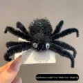 Kreative flauschige schwarze Spinne Haarklammer für Halloween Kopfschmuck Deko - Stil 7 Halloween Achteckige Spinnenklammer (Schwarz)