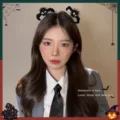 Schwarze flauschige Spinne Haarklammern mit süßen Augen für Halloween Kostümfeste - Stil 9 Halloween Achteckige Spinnenklammern (Schwarz)