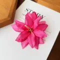 Elegante pinza para el pelo de lirio de tela rosa para peinados vintage románticos hoy - Clip de Pelo de Lirio (9#) / Rosa rojo