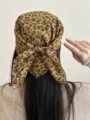 Foulard bohémien con stampa leopardata e fiocco per viaggi all'aperto - 2# Stampa Leopardata Scura