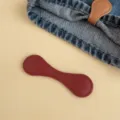 Dark red magnetic faux leather clips for adjusting pant cuffs and sleeve lengths - Red