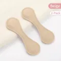 Ein Paar beige magnetische Kunstlederclips zum Fixieren von Hosenbeinen und Ärmeln - Stil 6 Saumfixierer / 2 Stück/Set / Beige
