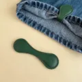 Durable green leather magnetic clips for pant leg folding and cuff adjustment - Green