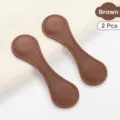Hochwertige braune Magnet-Saumclips für Hosen und Ärmel, 2er-Set zur einfachen Längenanpassung - Stil 7 Saumfixierer / 2 Stück/Set / Braun