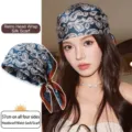 Pañuelo de seda retro con estampado de cachemira azul, versátil pañuelo cuadrado de 57 cm. - Dark Blue with Classic Paisley Square Scarf / 57x57cm / Cachemira Azul Claro