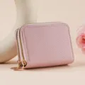 Rosa Litschi Muster kurze doppelte Reißverschluss Brieftasche Kartenhalter Variante. - Rosa