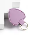 Lila Herz Leder Schlüsselanhänger stilvolle Taschen Accessoire für Schlüssel und Handtaschen. - Hellviolett