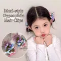Ethereal gypsophila flower hair clips for girls, perfect for outdoor photography and trips - Baby's Breath Bow Hair Clip (19#) / 1 Piece