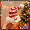 Mini pinza de pelo festiva de gorro de Papá Noel de encaje para fiesta de Navidad - Pinza de Pelo de Rayas (25#) / 1 Pieza / Estilo Papá Noel