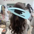 Creative oversized giant light blue drop-shaped snap hair clip prank toy and photo prop - 超大号BB夹(蓝色)