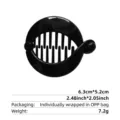 Pinza de pelo tipo banana redonda negra brillante para peinado elegante de coleta - Pinza Banana Circular / Negro Brillante