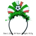Diadema de animadora con colores de México y balón de fútbol para eventos deportivos - Estilo México