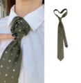 Corbata verde oliva de alta calidad con creativo patrón de gato para camisas blancas - Geométrico Vintage (Verde Oliva)