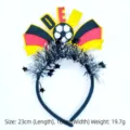 Diadema de aficionado fútbol bandera Alemania con espumillón y estrellas para 2026 - Estilo Alemania