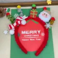 Festive Christmas plush headband with Santa, gift box and scarf decorations - Luminous Santa Claus (1#)