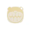 Cute bear shaped TPU kitchen cutting board, anti-mold and antibacterial food prep board. - S / Yellow
