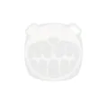 Bear shaped TPU cutting board kitchen food chopping board fruit anti mold cute board - S / White