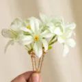 Eleganti forcine per capelli floreali verde pallido per acconciatura Hanfu. - 7# Fermaglio per Capelli Fiore Fresco Piccolo / 1 Pezzo / Verde Chiaro (GP600876)